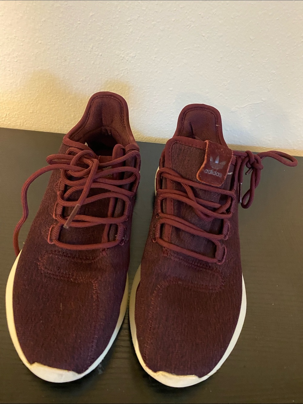 Adidas Burgundy Athletic Shoes